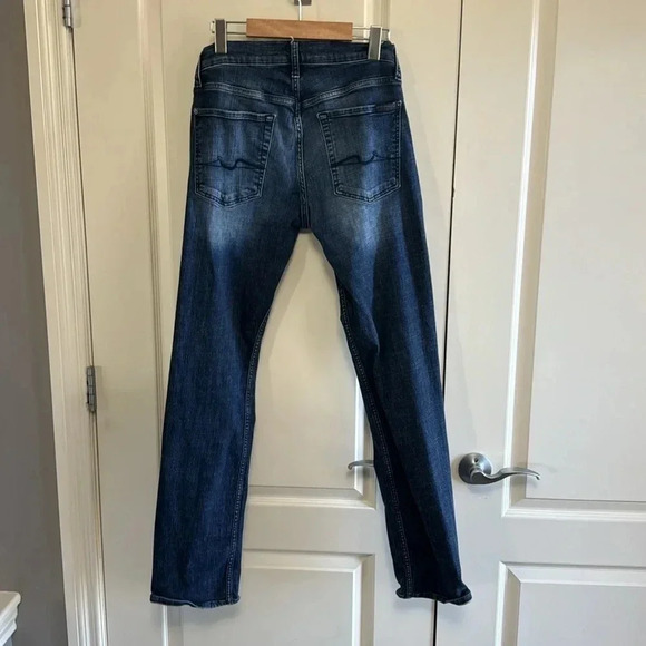 7 for all mankind dark distressed straight length - Picture 4 of 5